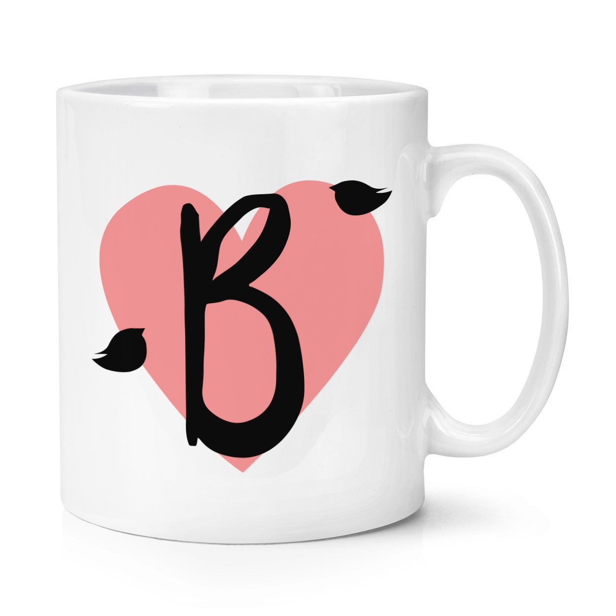 gift base Letter B Heart Alphabet 10oz Mug Cup