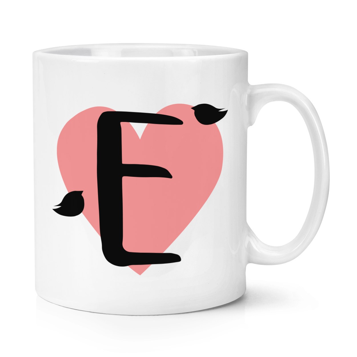 gift base Letter E Heart Alphabet 10oz Mug Cup