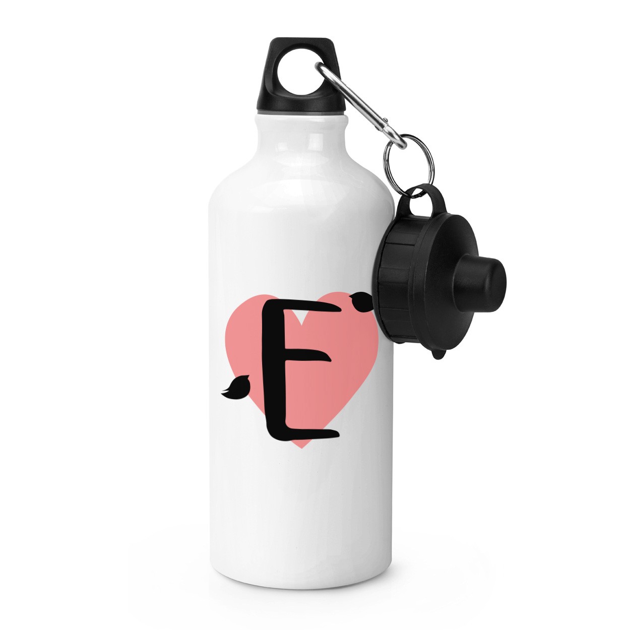 gift base Letter E Heart Alphabet Sports Bottle