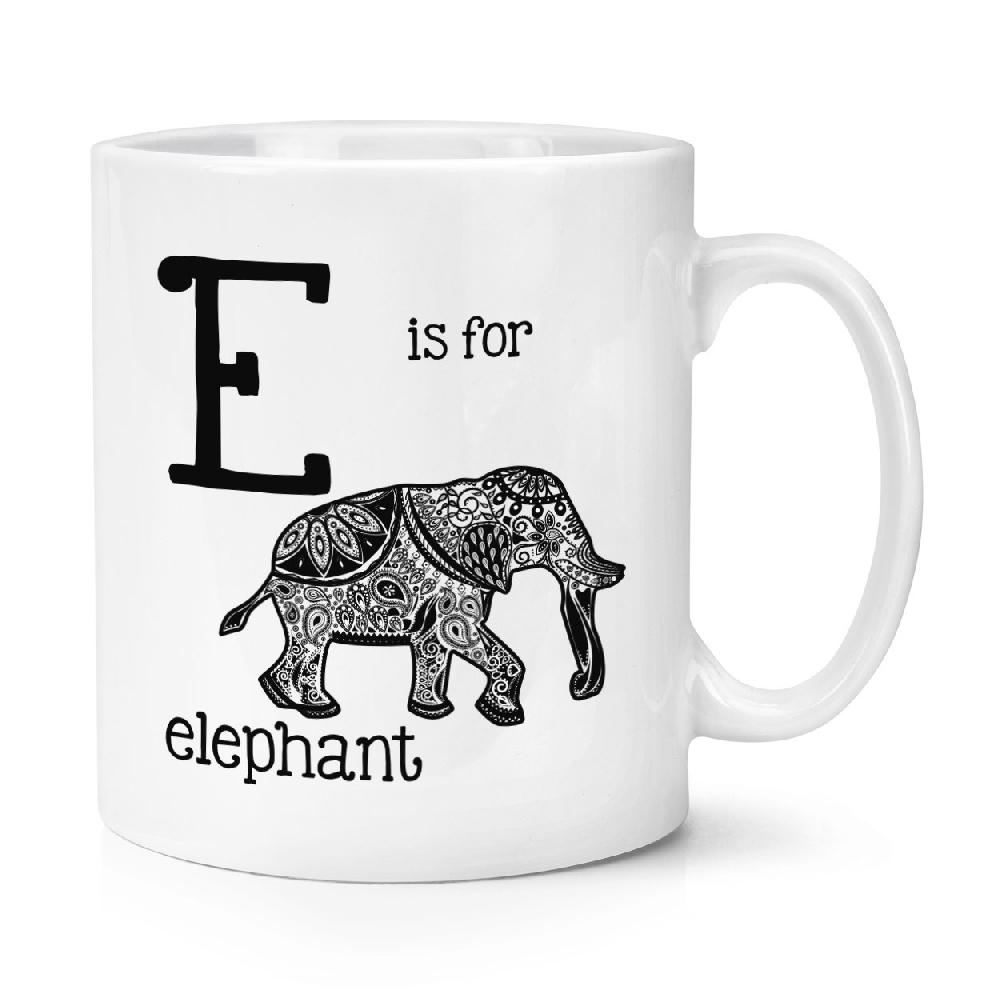 gift base Letter E Is for Elephant 10oz Mug Cup