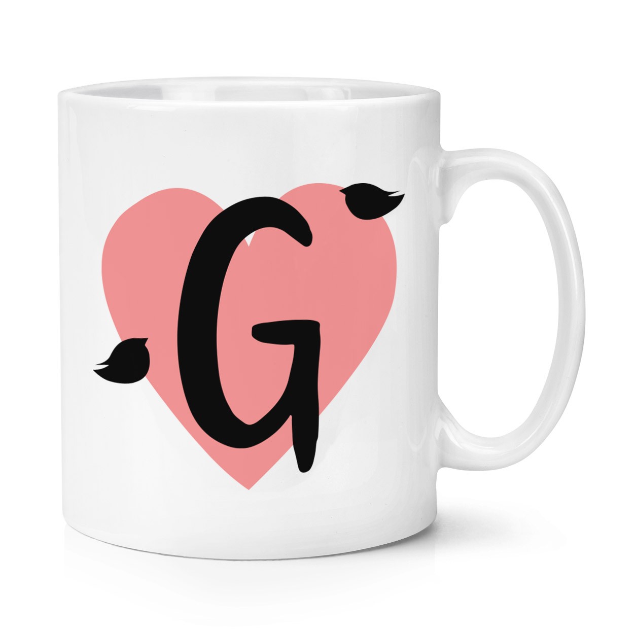 gift base Letter G Heart Alphabet 10oz Mug Cup