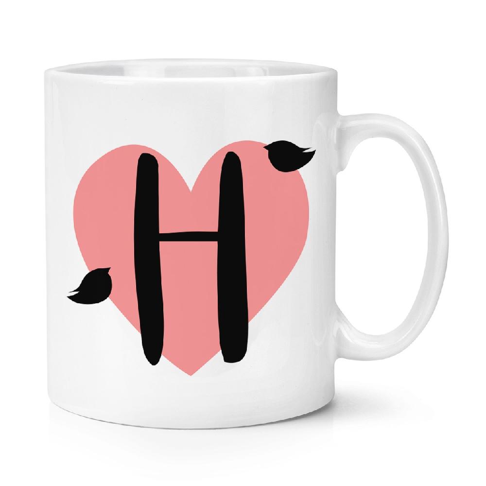 gift base Letter H Heart Alphabet 10oz Mug Cup