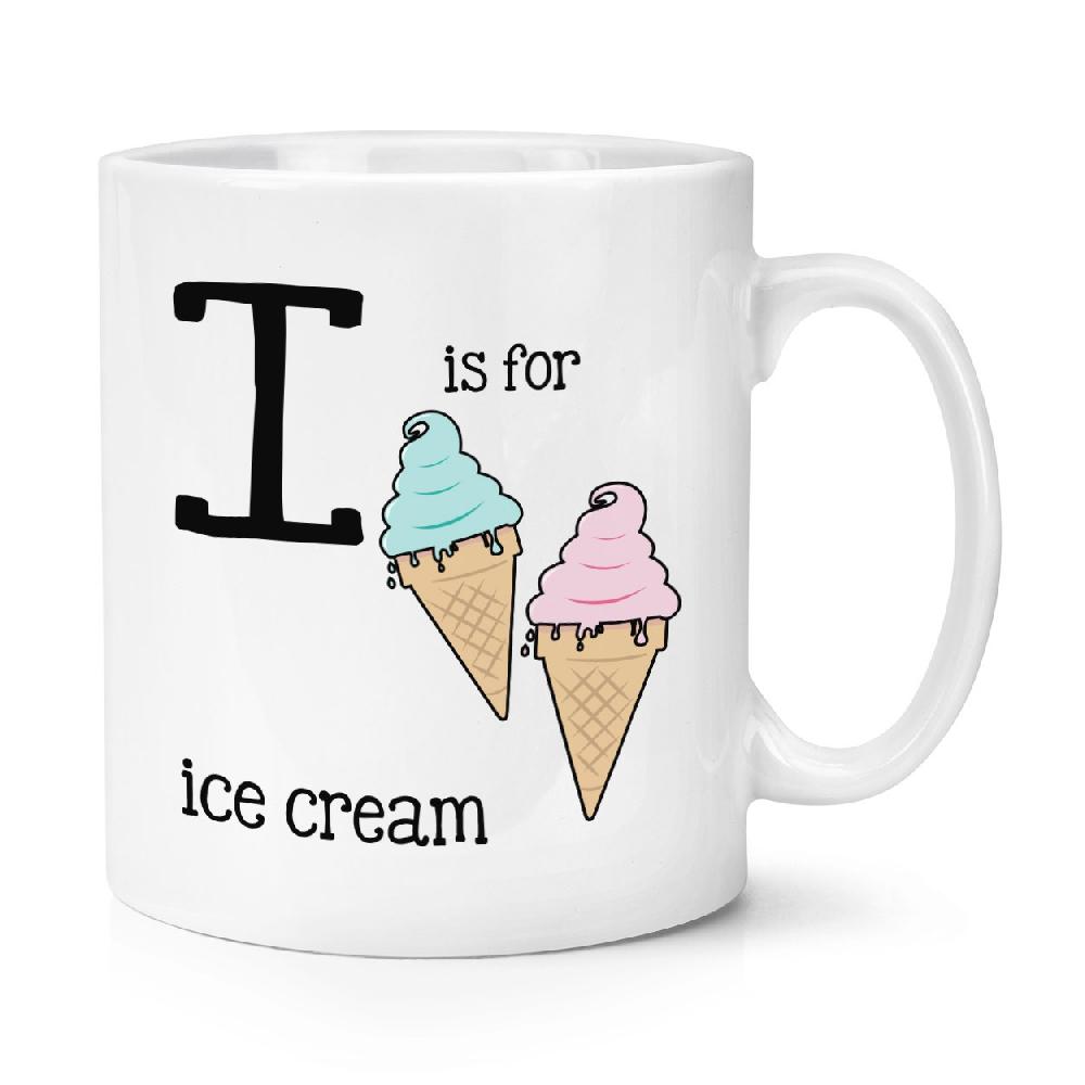gift base Letter I Is For Ice Cream 10oz Mug Cup