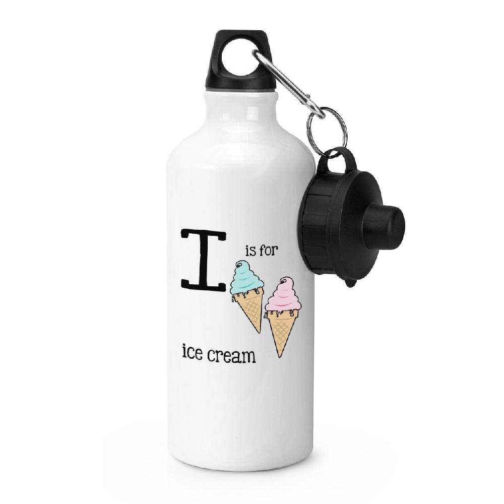 gift base Letter I Is For Ice Cream Sports Bottle