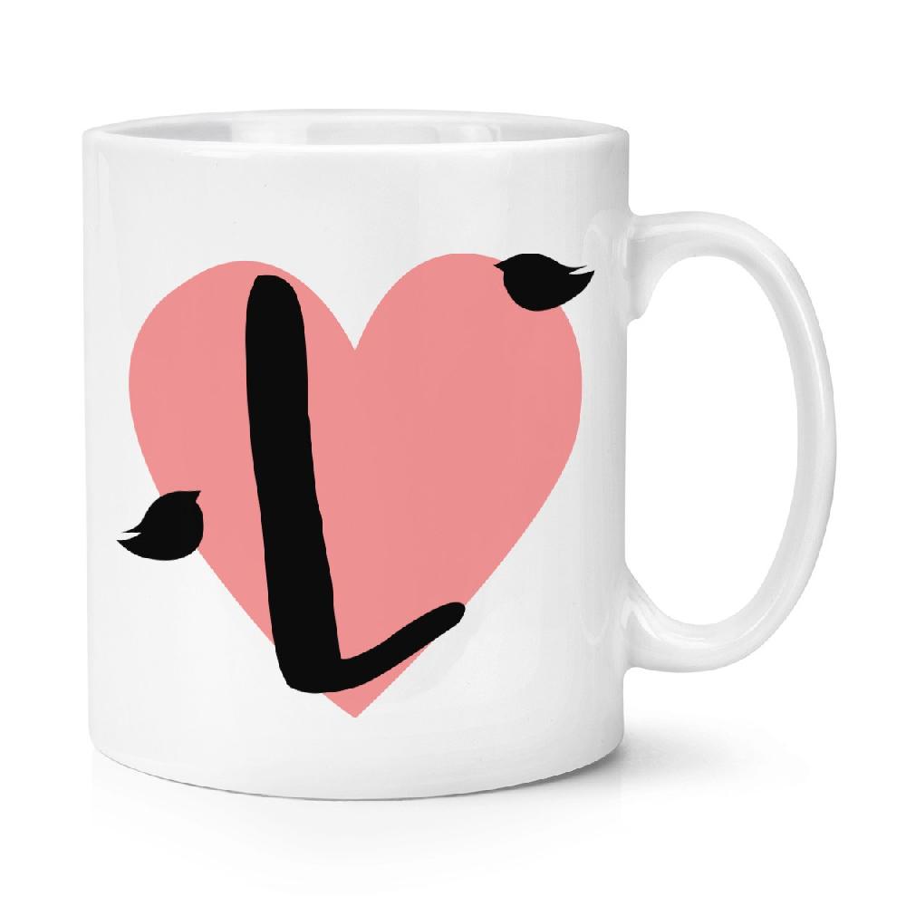 gift base Letter L Heart Alphabet 10oz Mug Cup