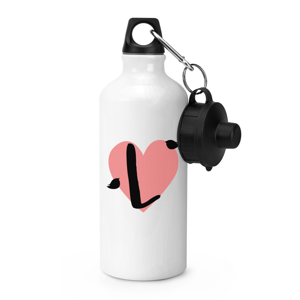 gift base Letter L Heart Alphabet Sports Bottle
