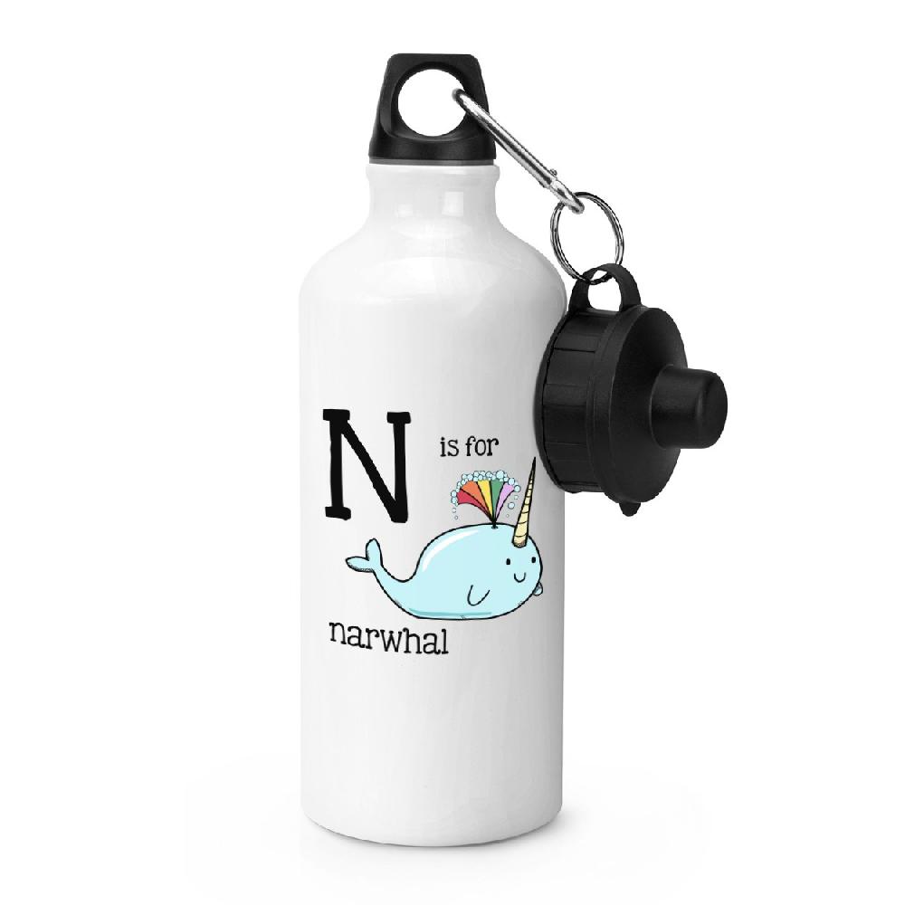 gift base Letter N Is For Narwhal Sports Bottle