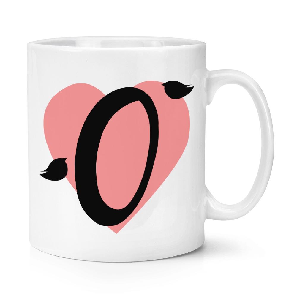 gift base Letter O Heart Alphabet 10oz Mug Cup