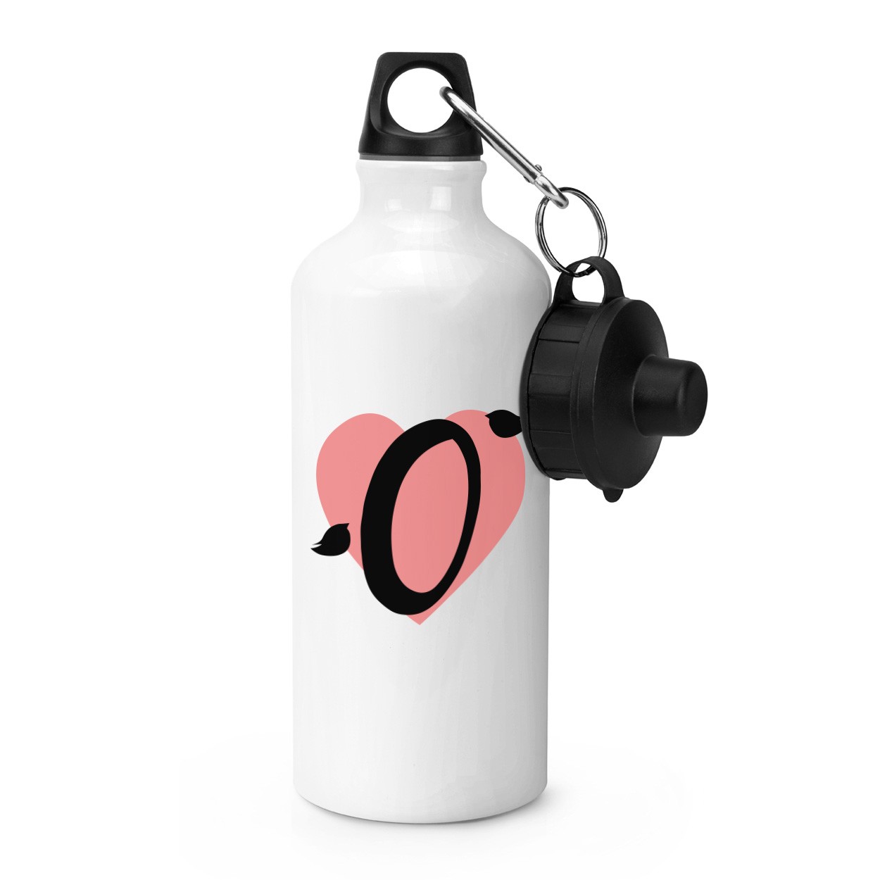 gift base Letter O Heart Alphabet Sports Bottle