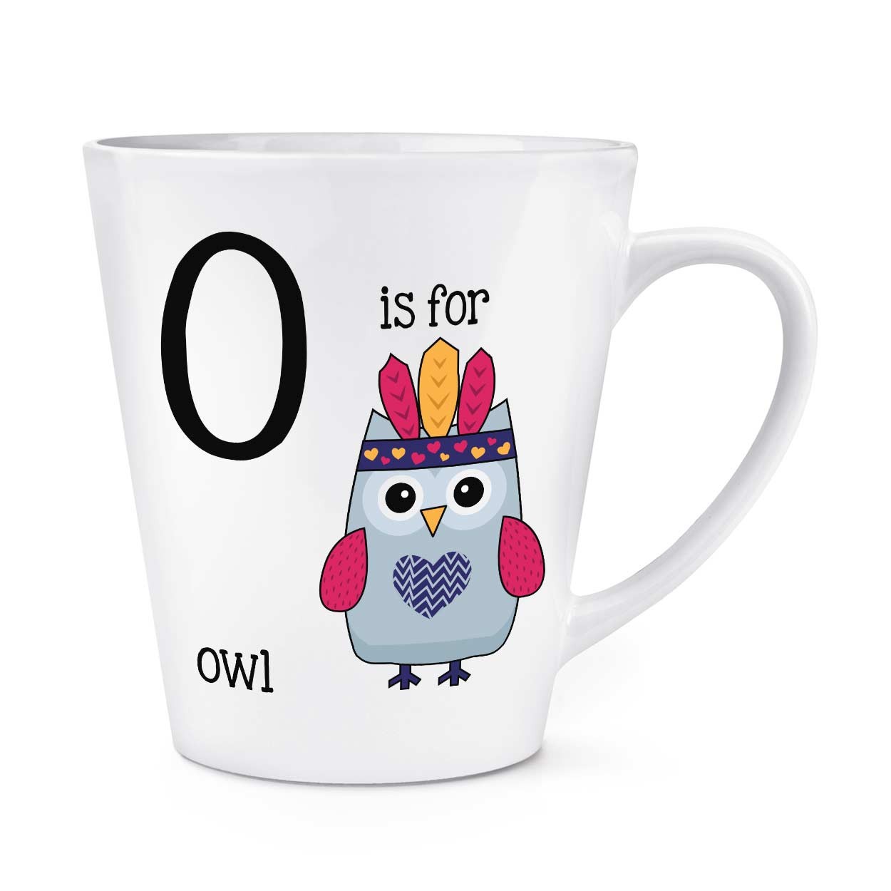 gift base Letter O Is For Owl 12oz Latte Mug Cup