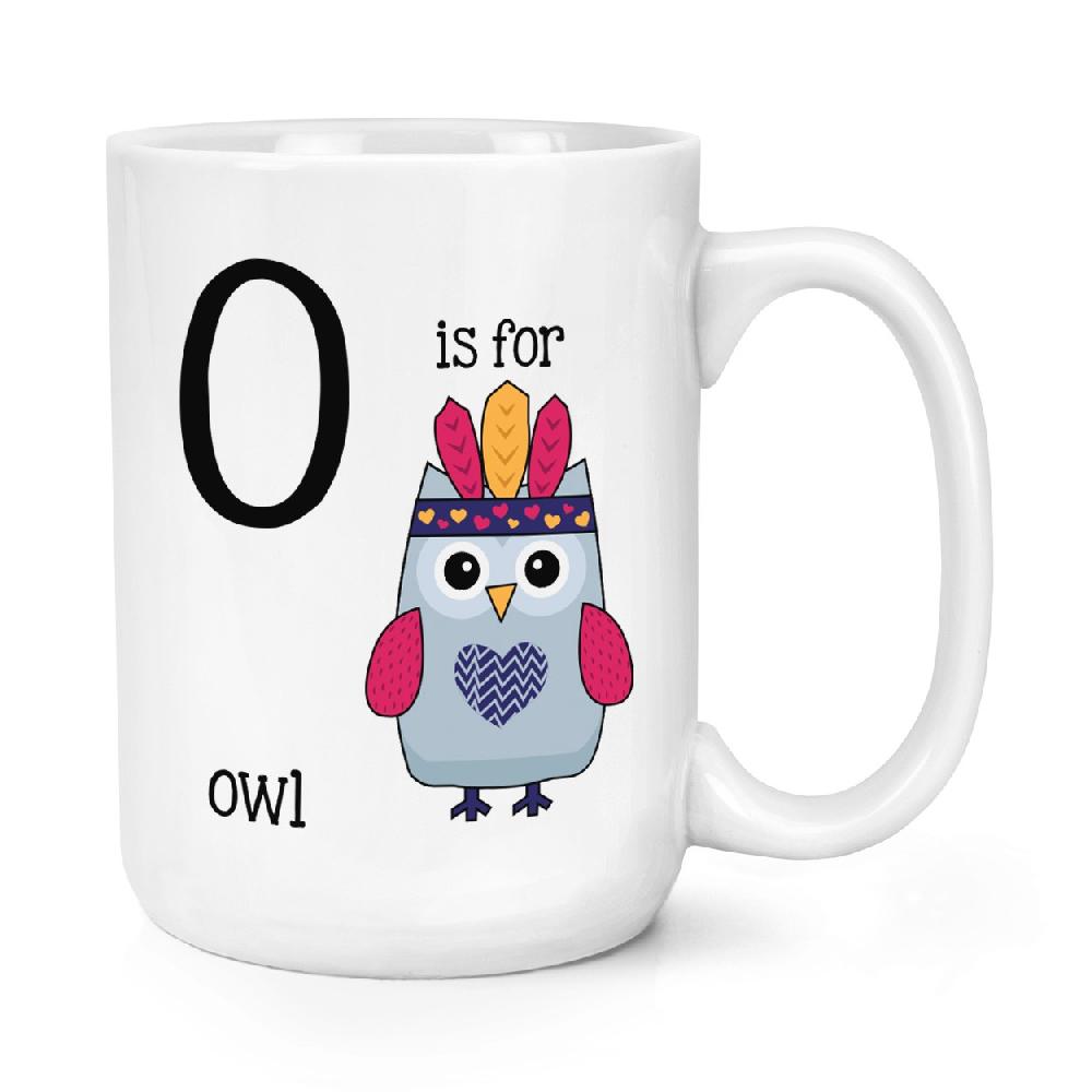 gift base Letter O Is For Owl 15oz Large Mug Cup
