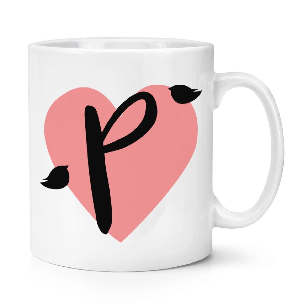 gift base Letter P Heart Alphabet 10oz Mug Cup