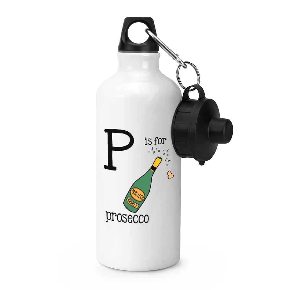 gift base Letter P Is For Prosecco Sports Bottle