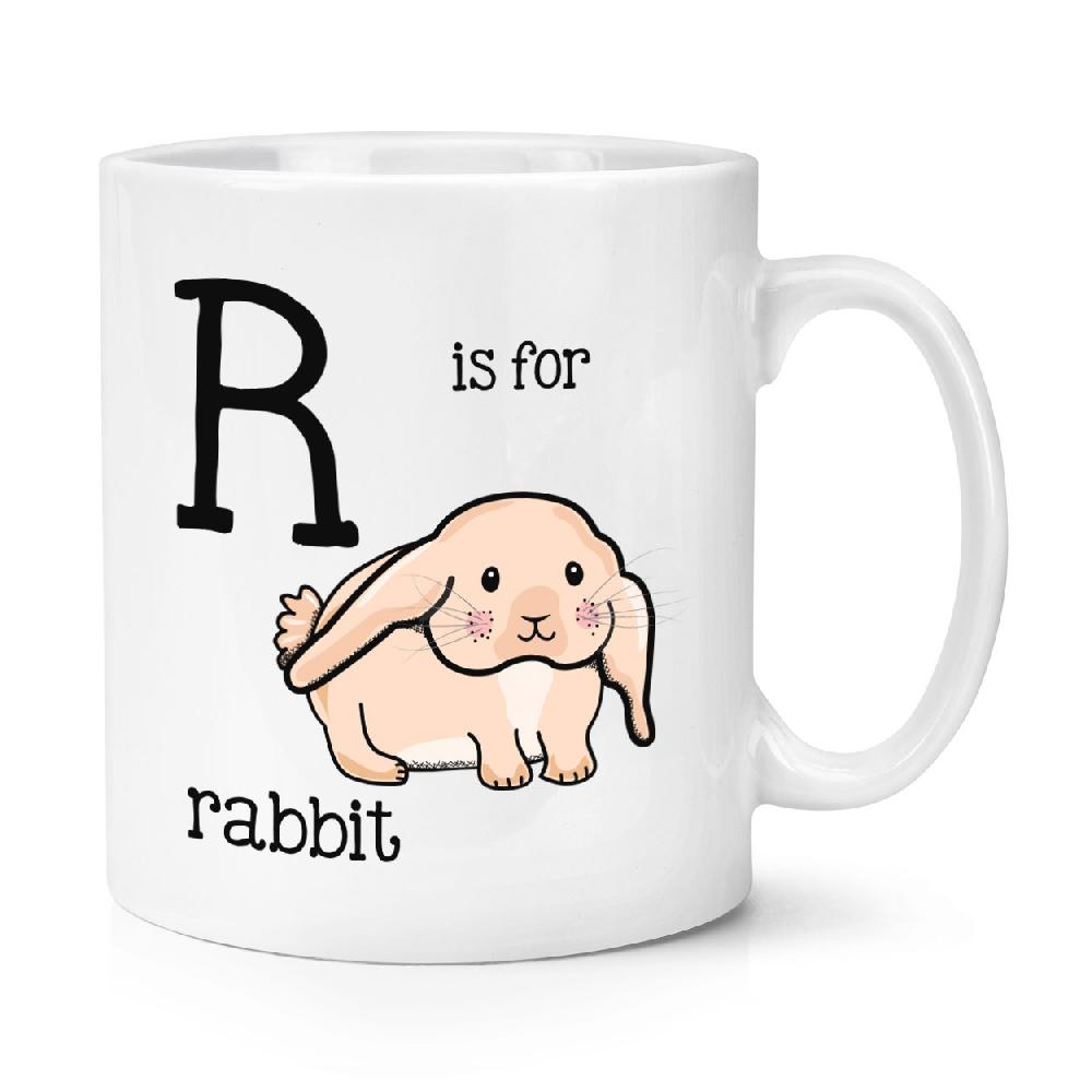 gift base Letter R Is For Rabbit 10oz Mug Cup