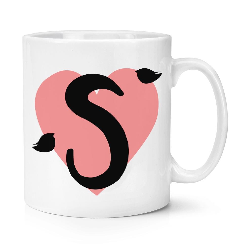 gift base Letter S Heart Alphabet 10oz Mug Cup
