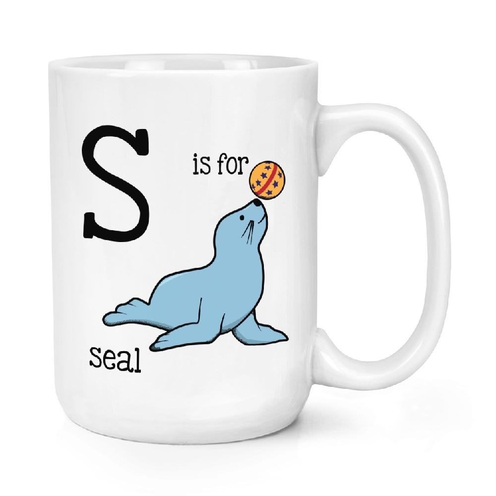 gift base Letter S Is For Seal 15oz Large Mug Cup