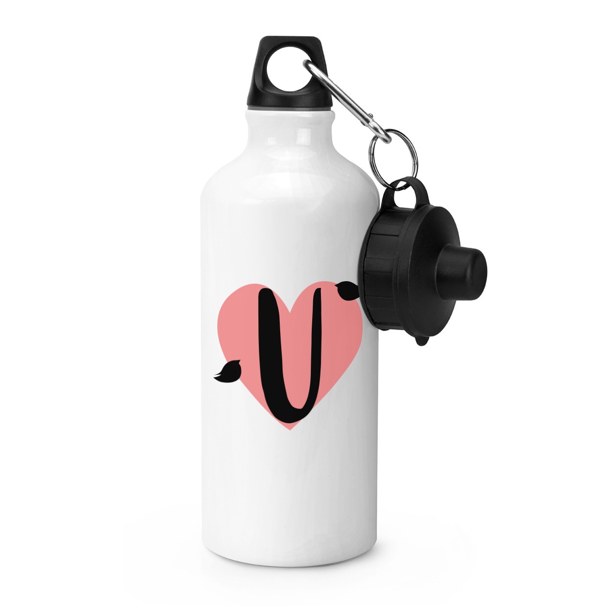 gift base Letter U Heart Alphabet Sports Bottle