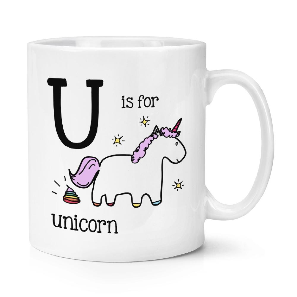 gift base Letter U Is For Unicorn 10oz Mug Cup