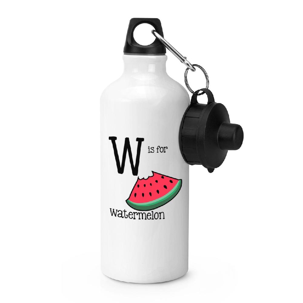 gift base Letter W Is For Watermelon Sports Bottle