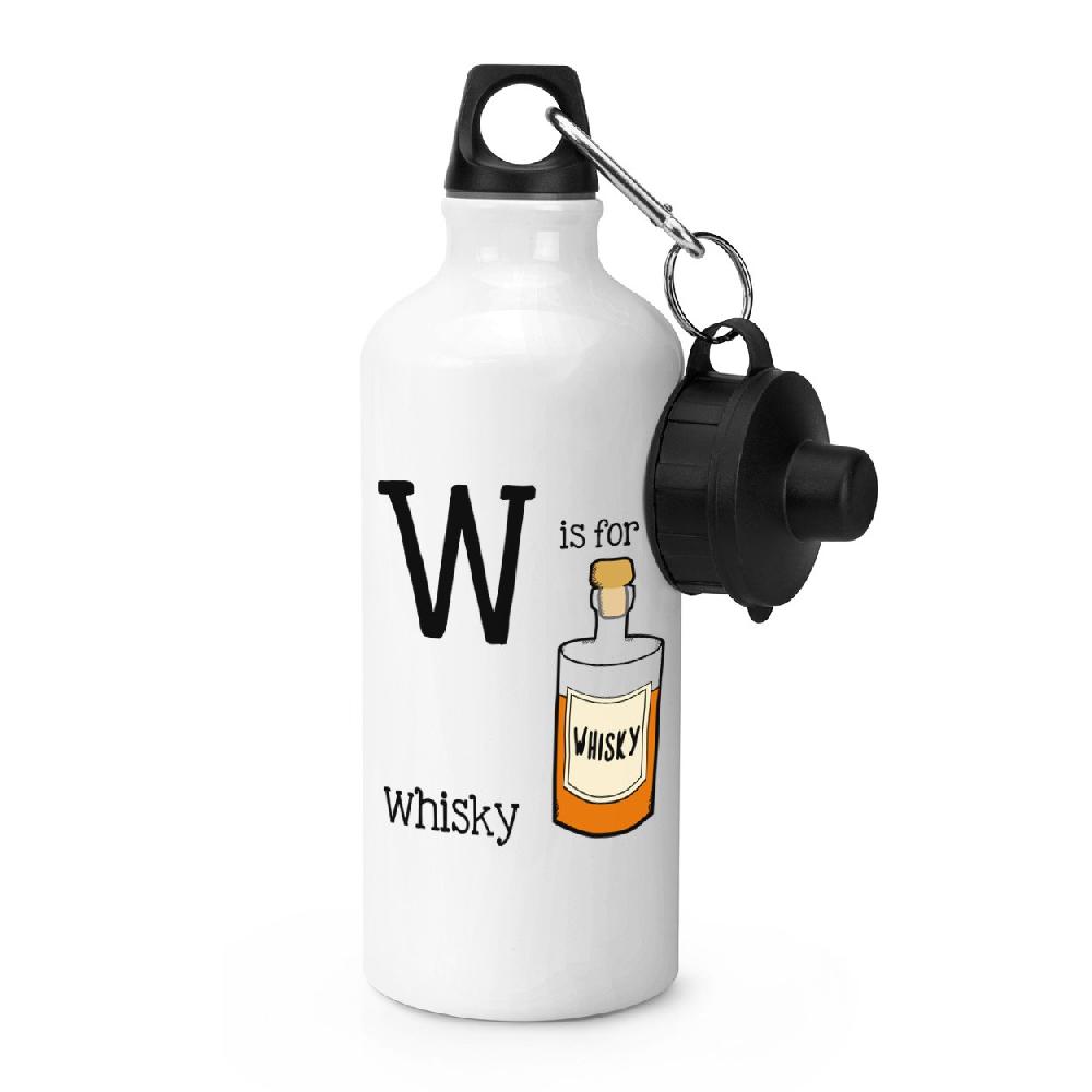 gift base Letter W Is For Whisky Sports Bottle