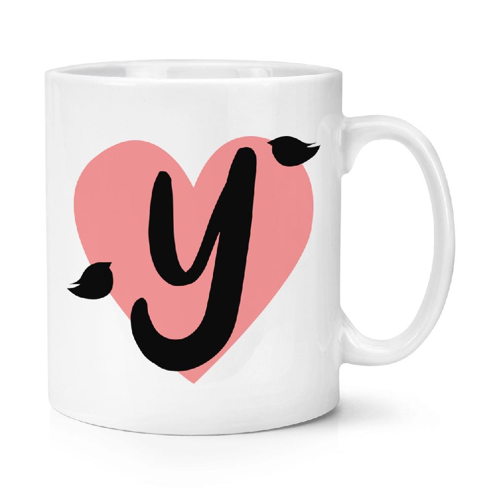 gift base Letter Y Heart Alphabet 10oz Mug Cup