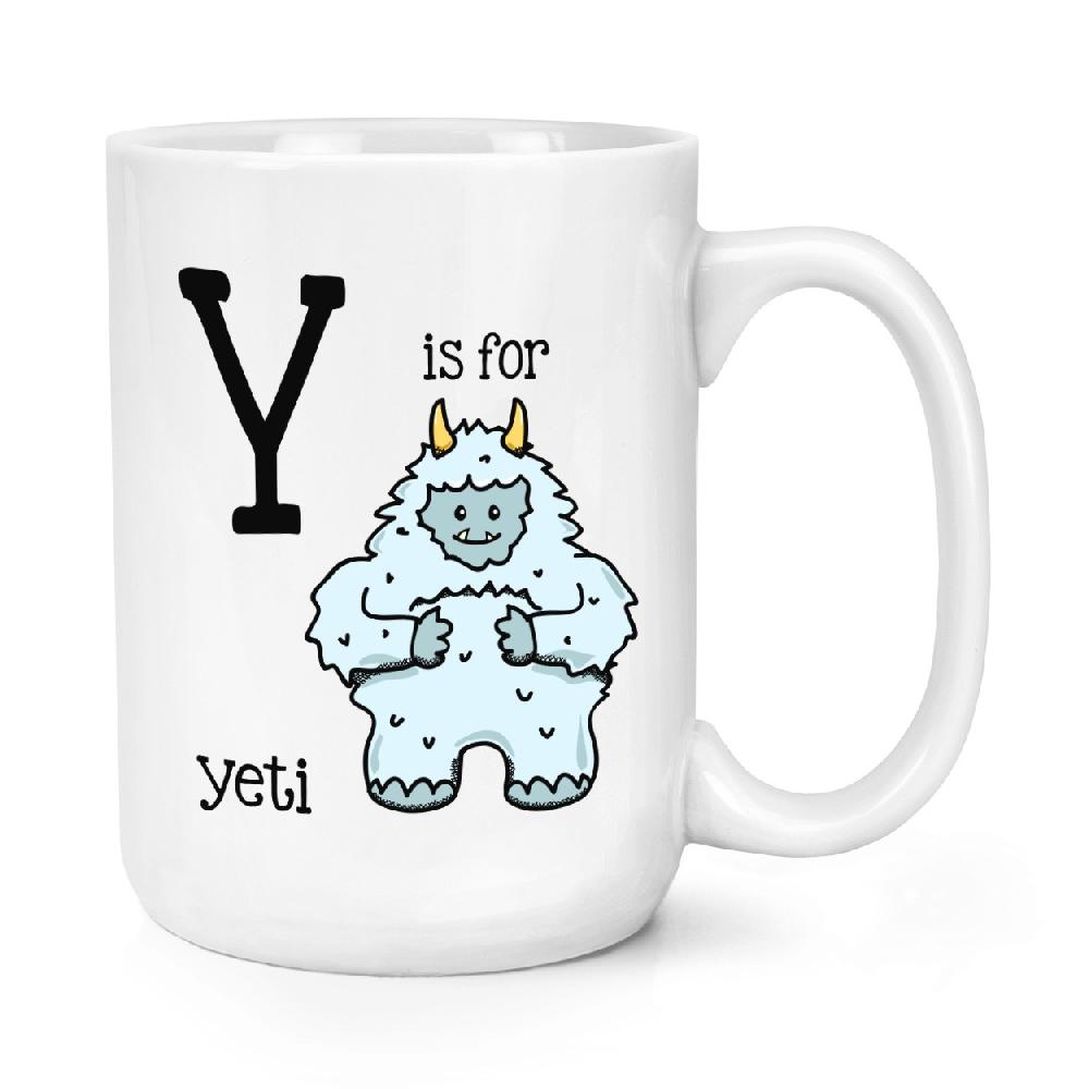 gift base Letter Y Is For Yeti 15oz Large Mug Cup