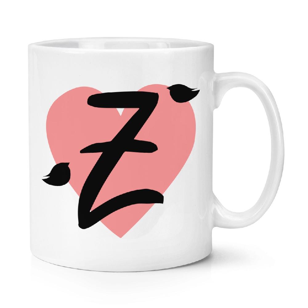 gift base Letter Z Heart Alphabet 10oz Mug Cup