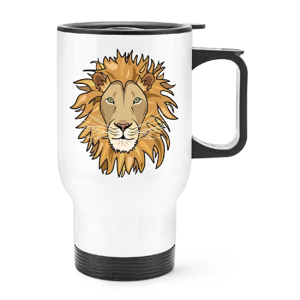 gift base Lion Face Travel Mug Cup With Handle