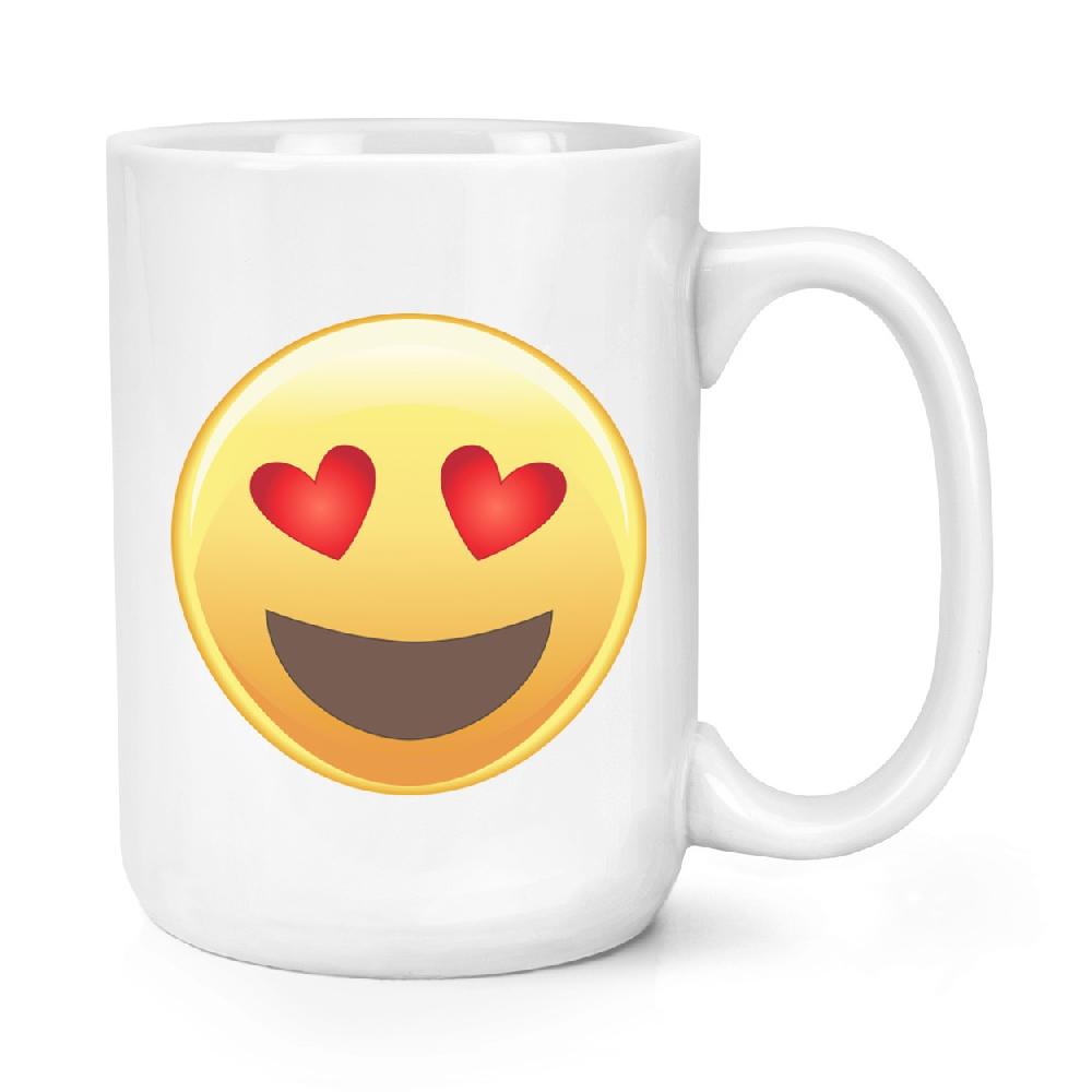 gift base Love Heart Eyed Emoji 15oz Large Mug Cup