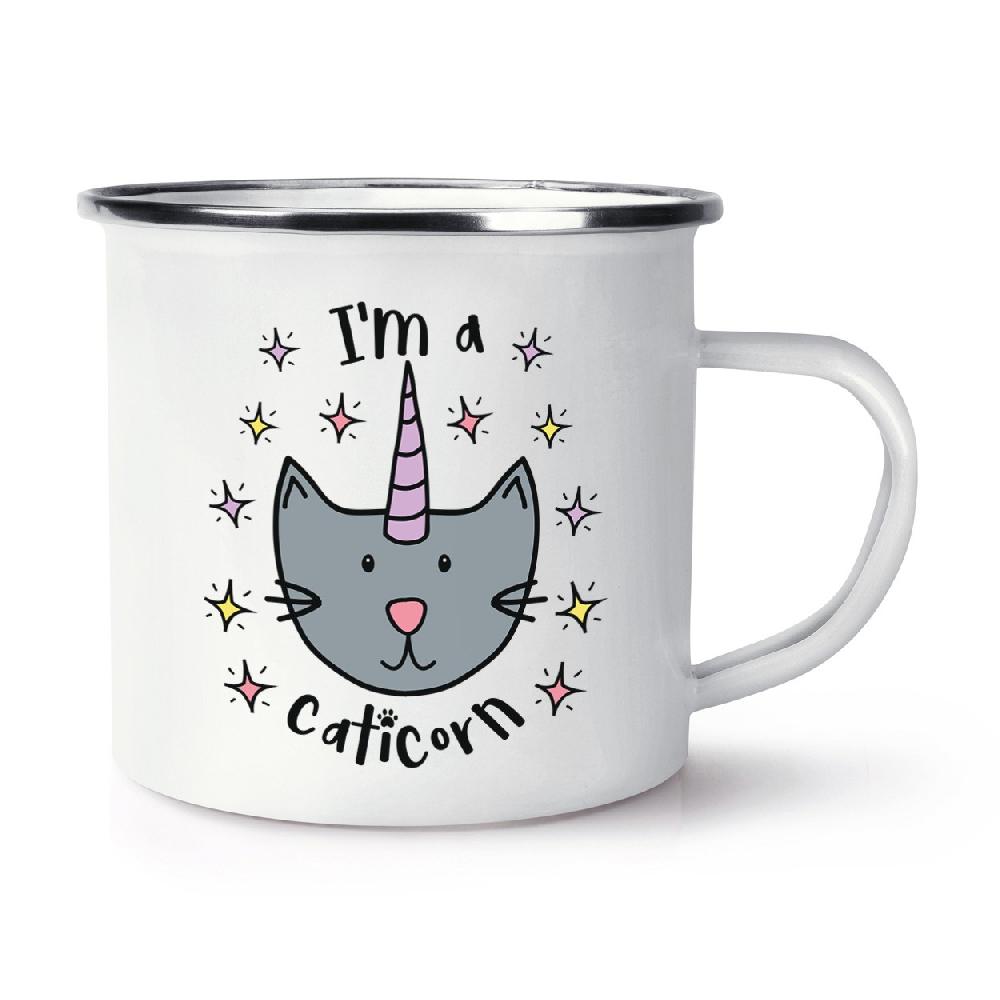 gift base Luna I'm A Caticorn Retro Enamel Mug Cup