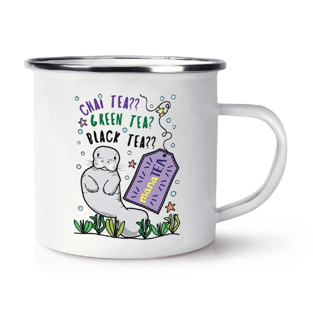 gift base Manatee Tea Retro Enamel Mug Cup