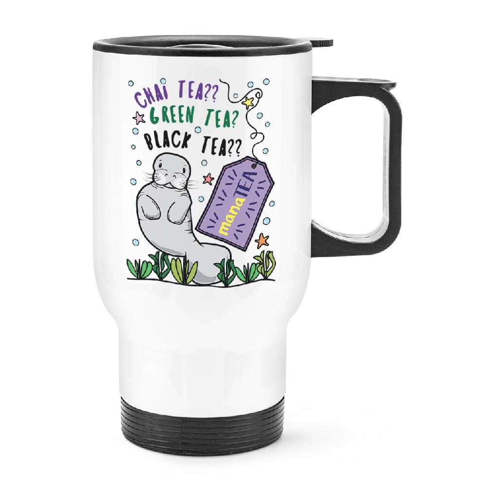 gift base Manatee Tea Travel Mug Cup With Handle