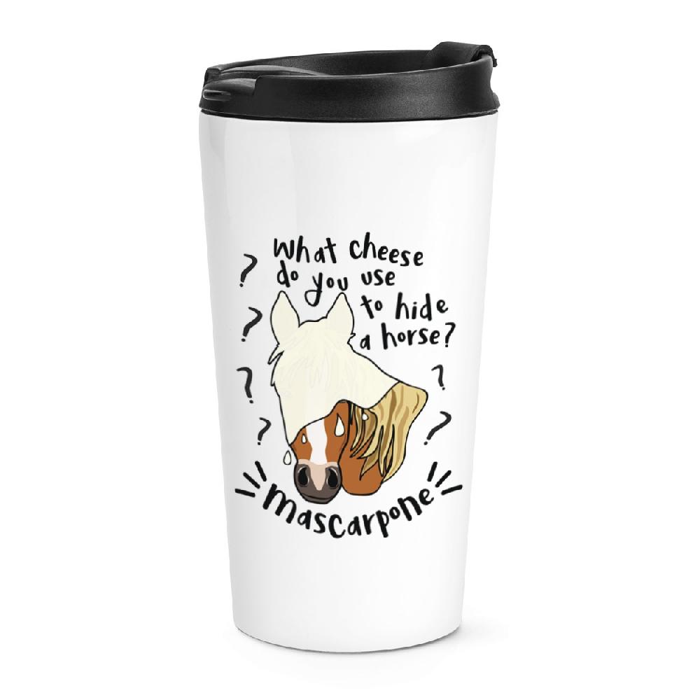 gift base Mascarpone Horse Joke Travel Mug Cup