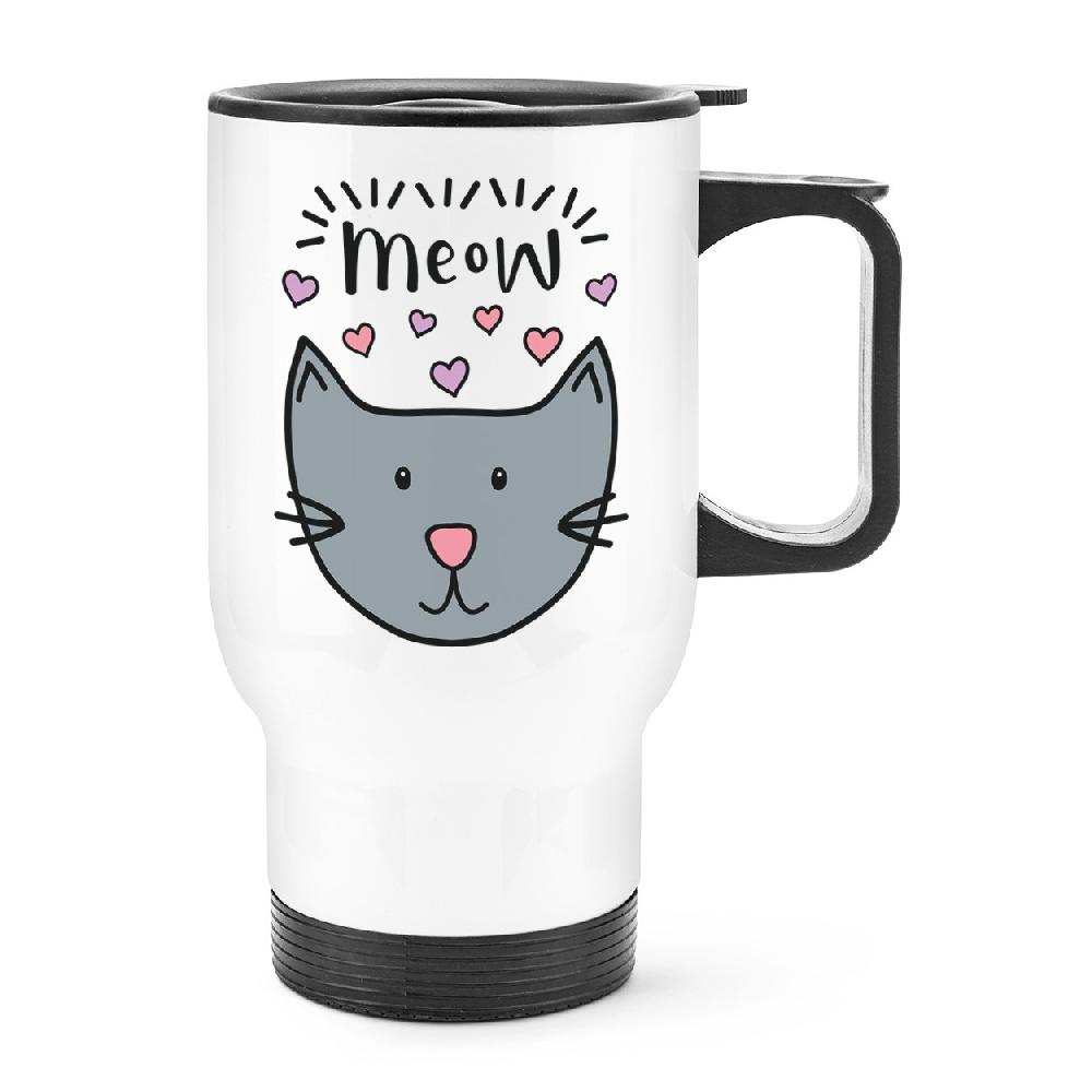 gift base Meow Luna Cat Travel Mug Cup With Handle