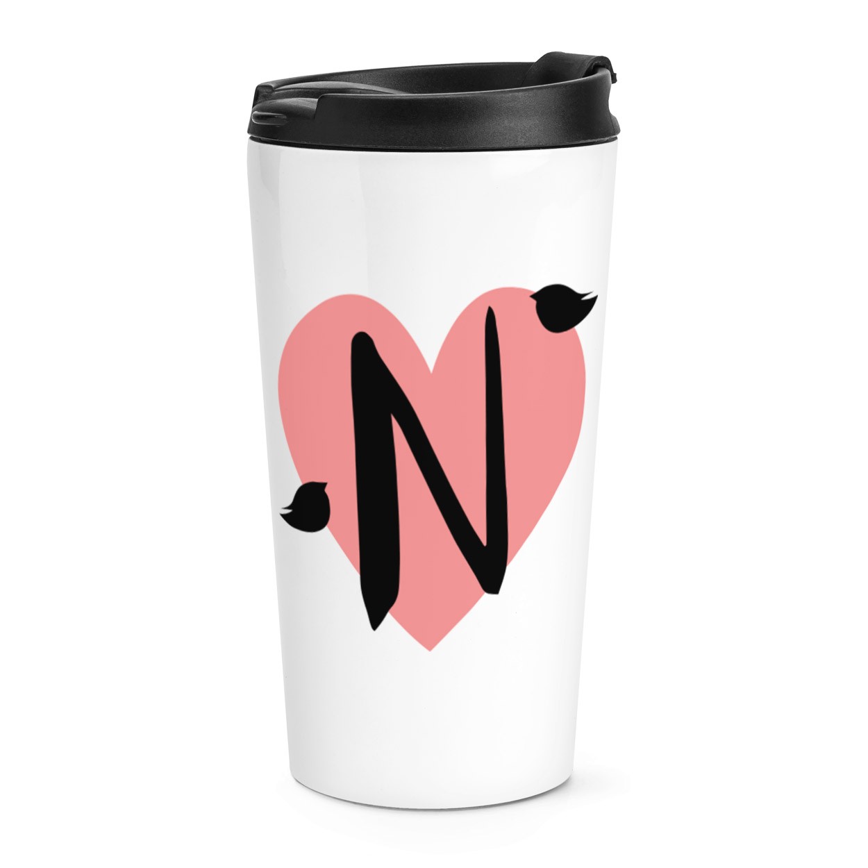 gift base N Heart Alphabet Travel Mug Cup