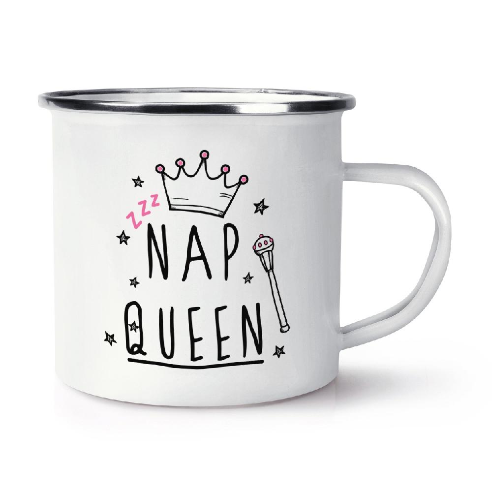gift base Nap Queen Retro Enamel Mug Cup