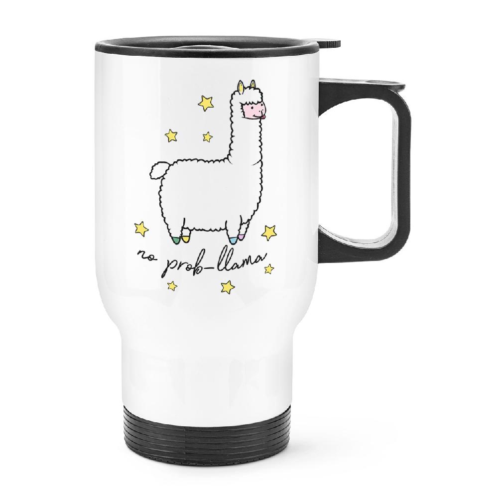 gift base No Prob-Llama Travel Mug Cup With Handle
