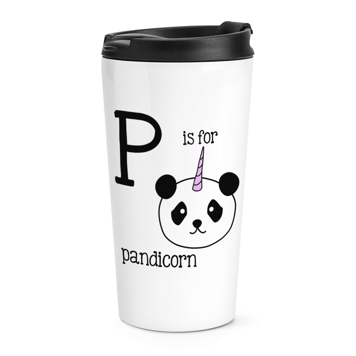 gift base P Is For Pandicorn Travel Mug Cup