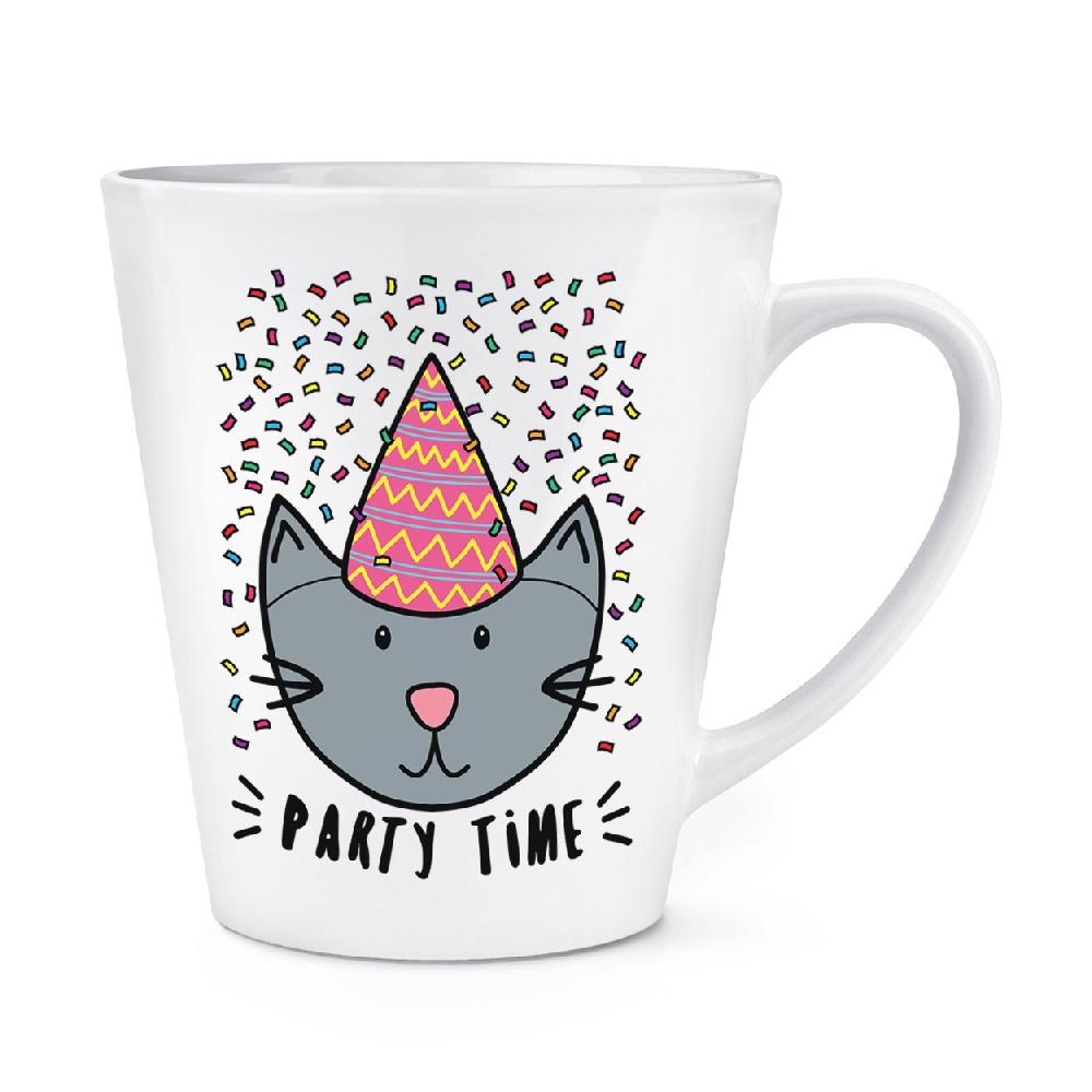 gift base Party Time Cat 12oz Latte Mug Cup