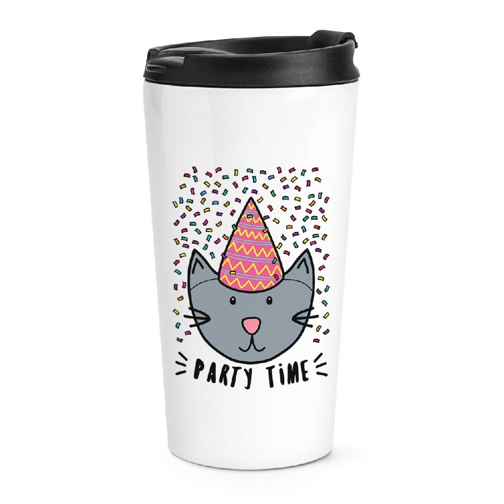 gift base Party Time Cat Travel Mug Cup