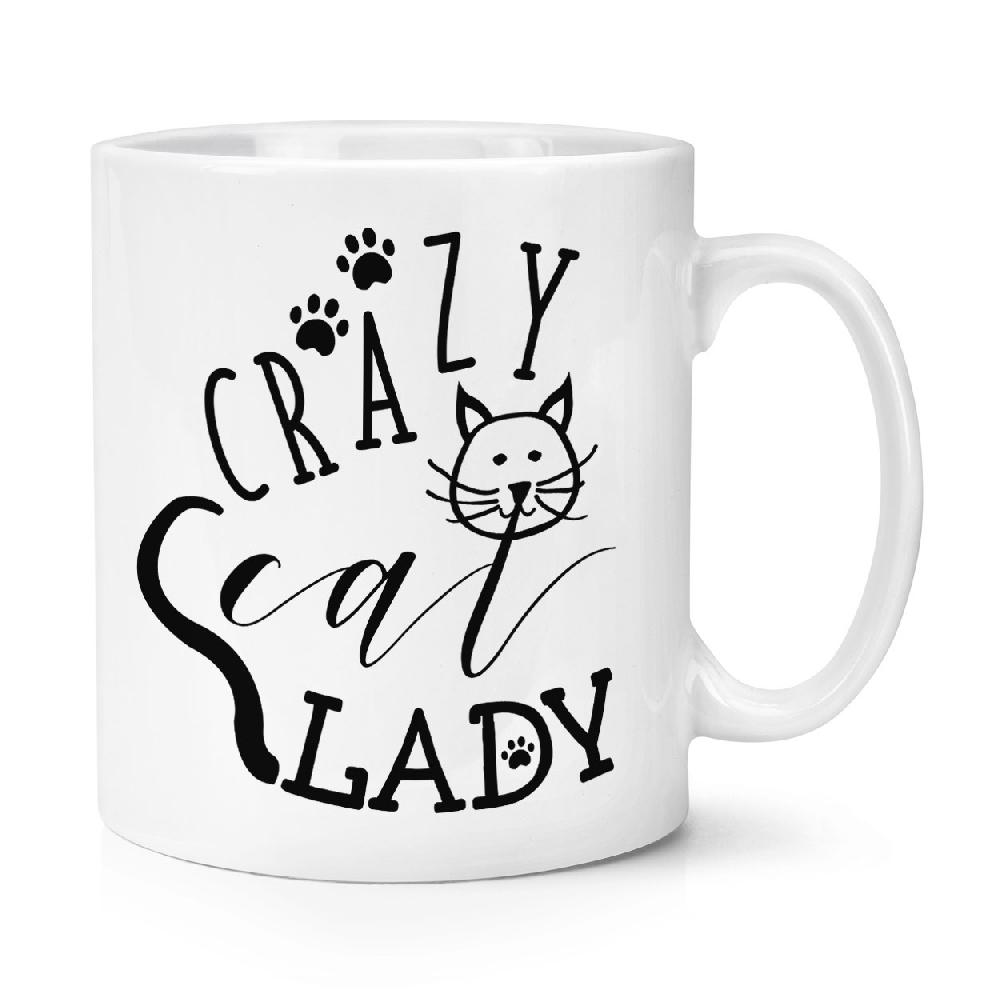 gift base Paws Cartoon Crazy Cat Lady 10oz Mug Cup