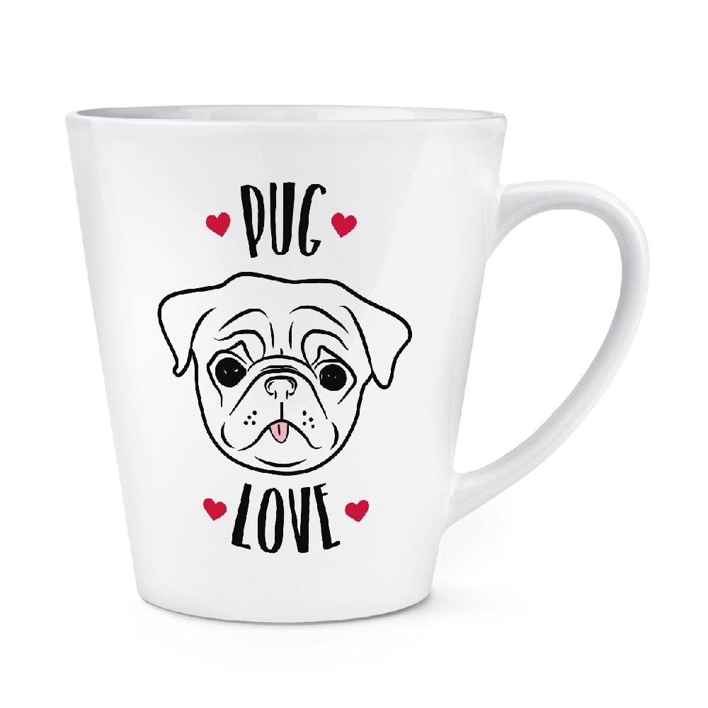 gift base Pug Love 12oz Latte Mug Cup