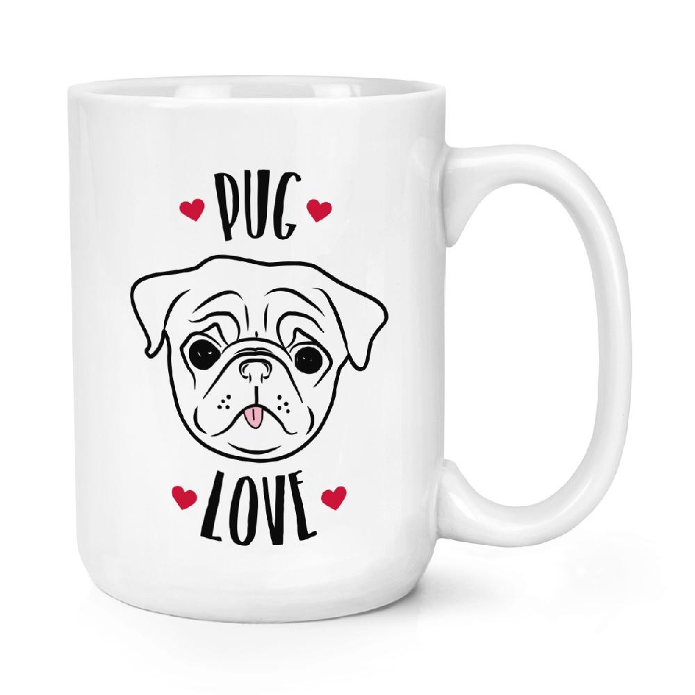gift base Pug Love 15oz Large Mug Cup