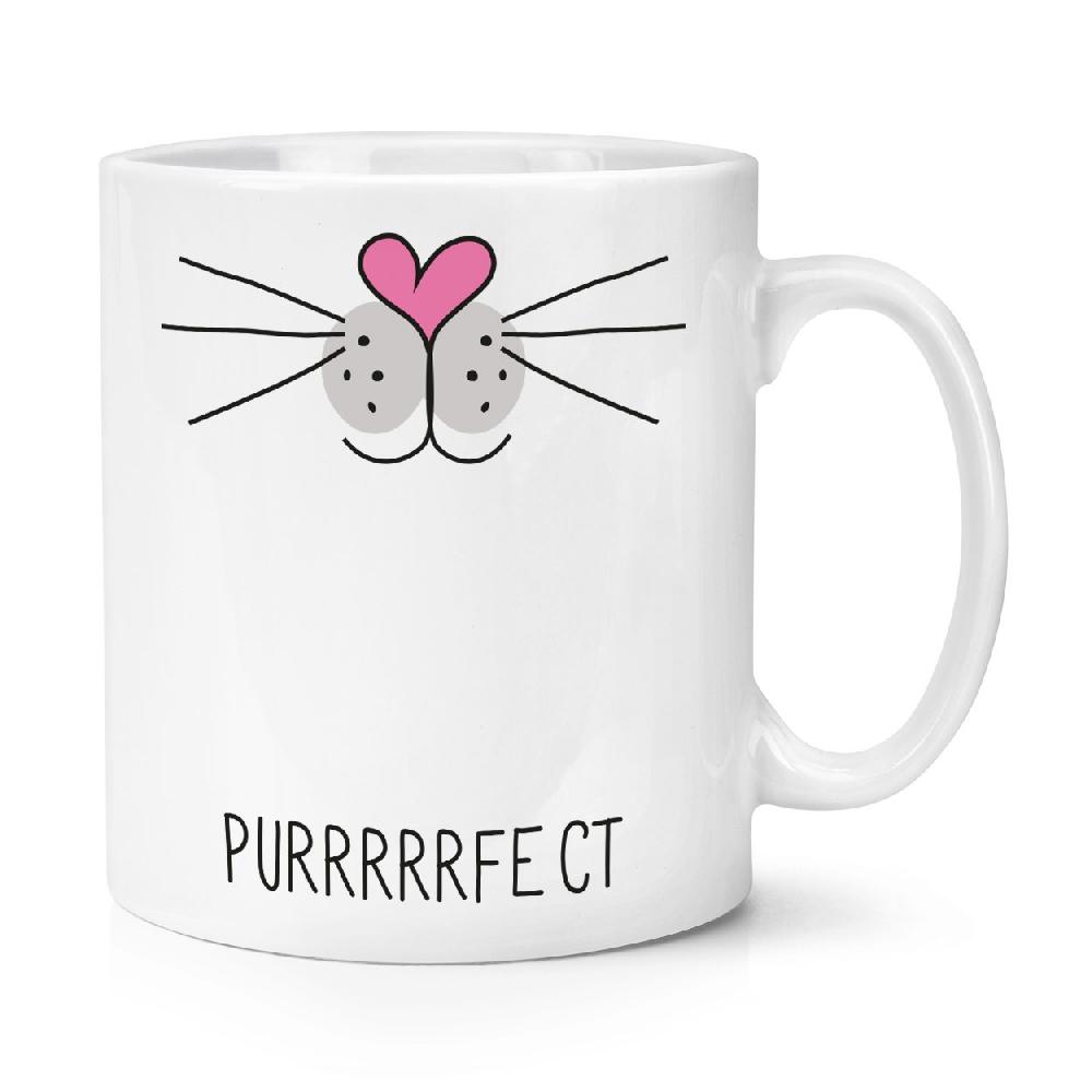 gift base Purrfect Perfect Cat Face 10oz Mug Cup