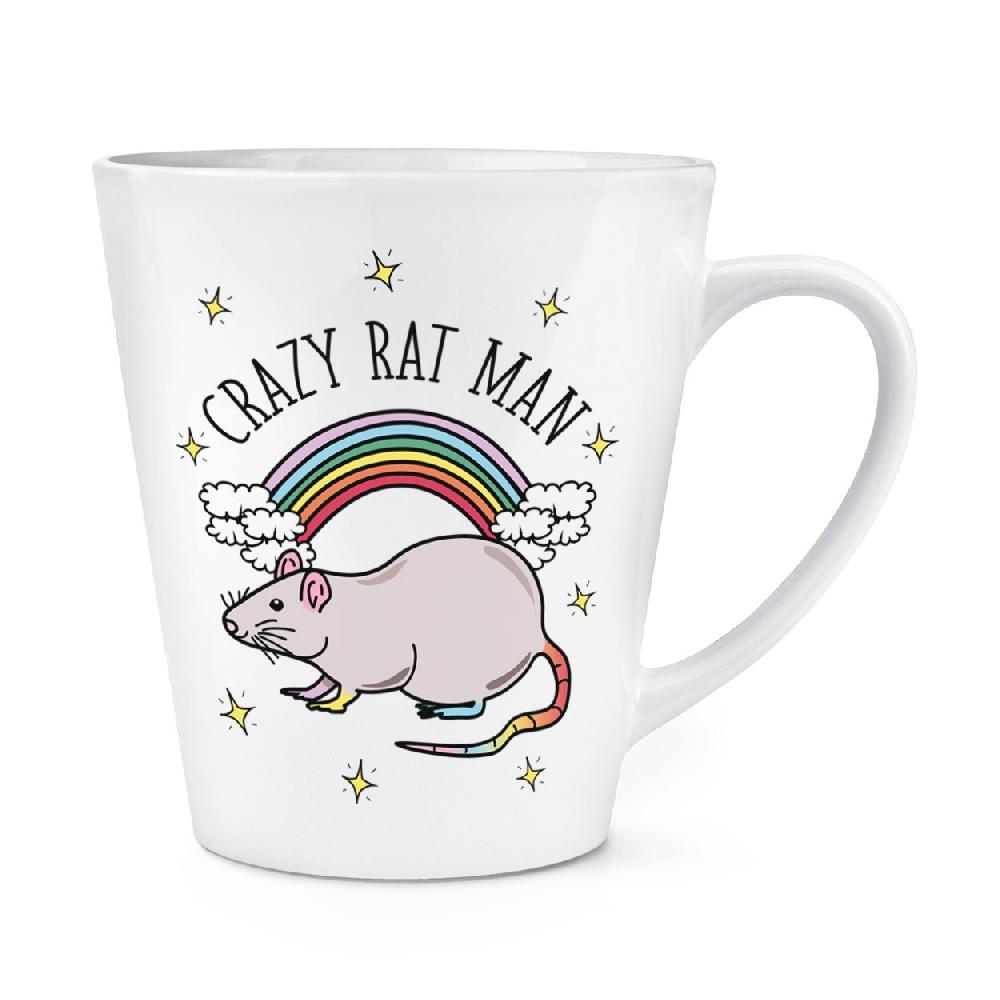gift base Rainbow Crazy Rat Man 12oz Latte Mug Cup