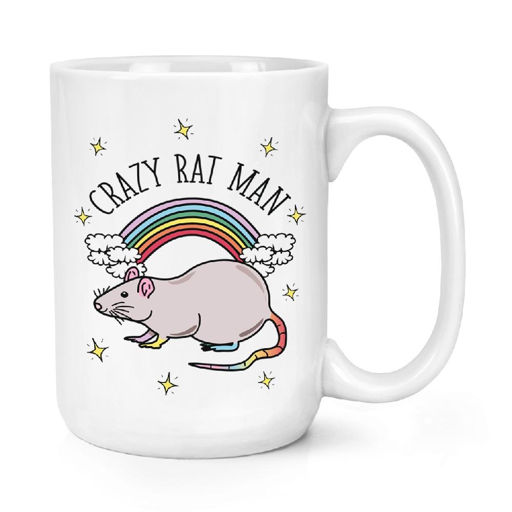 gift base Rainbow Crazy Rat Man 15oz Large Mug Cup