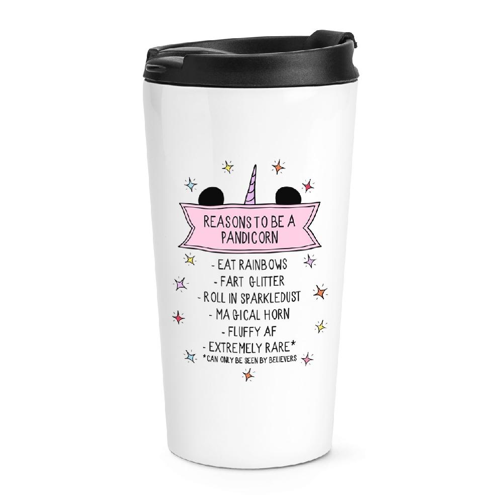 gift base Reasons To Be A Pandicorn Travel Mug Cup