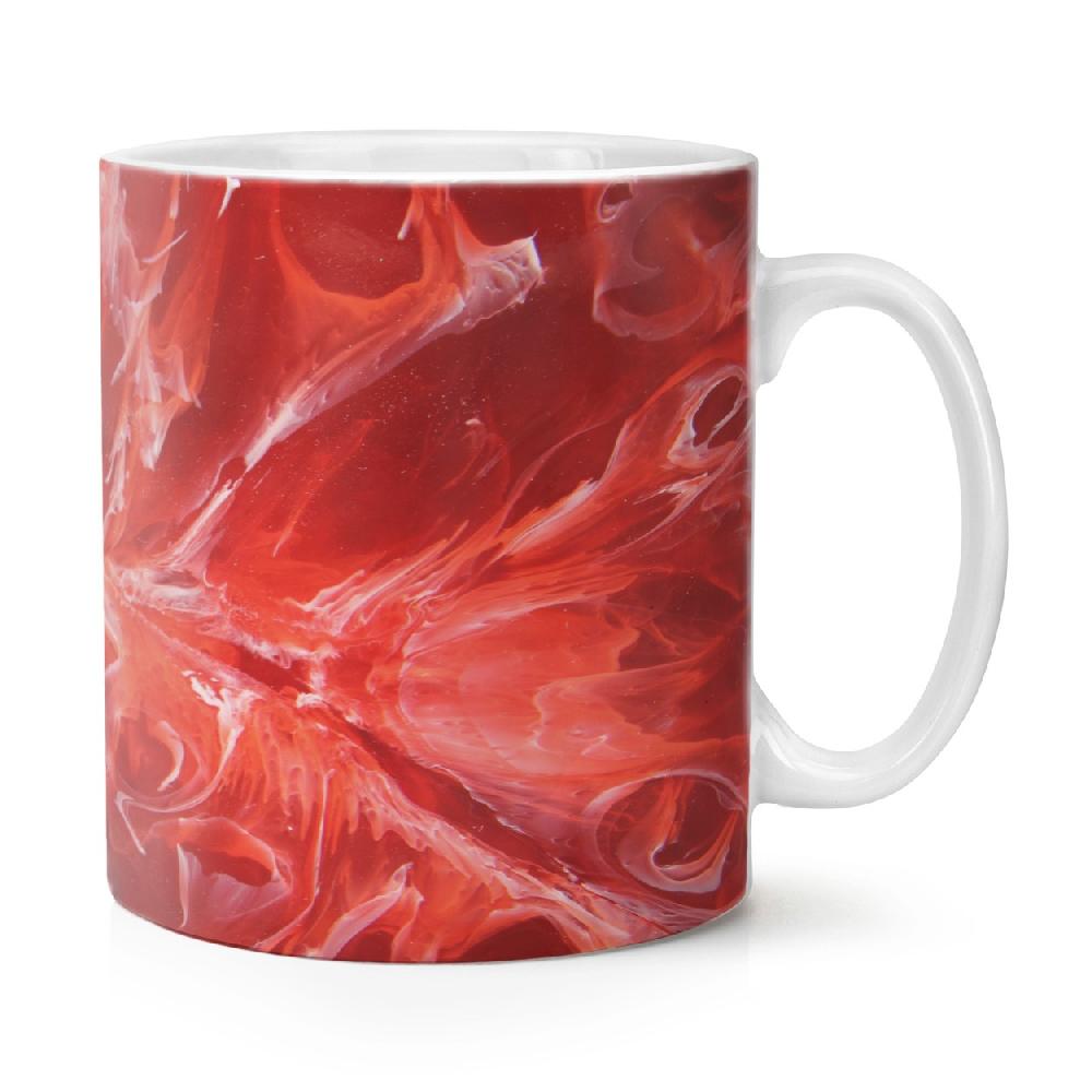gift base Red Marble Effect 10oz Mug Cup