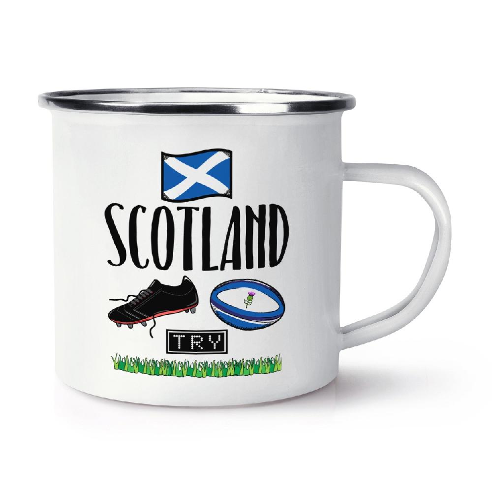 gift base Rugby Scotland Retro Enamel Mug Cup
