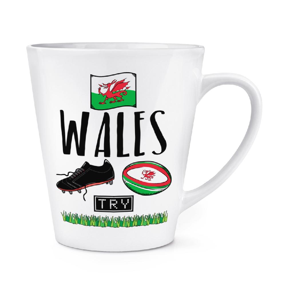 gift base Rugby Wales 12oz Latte Mug Cup
